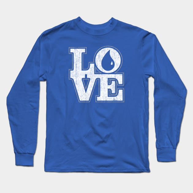 Love Blue Long Sleeve T-Shirt by huckblade